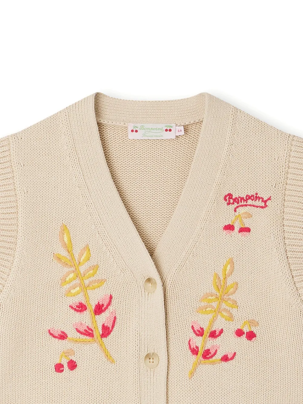 Bonpoint Mouwloze vest Beige