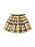 Bonpoint Flaminia checked miniskirt - Yellow