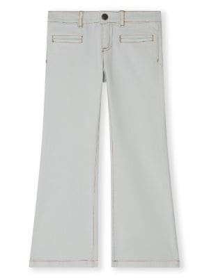 Bonpoint Contrast Stitched Bootcut Jeans - Farfetch