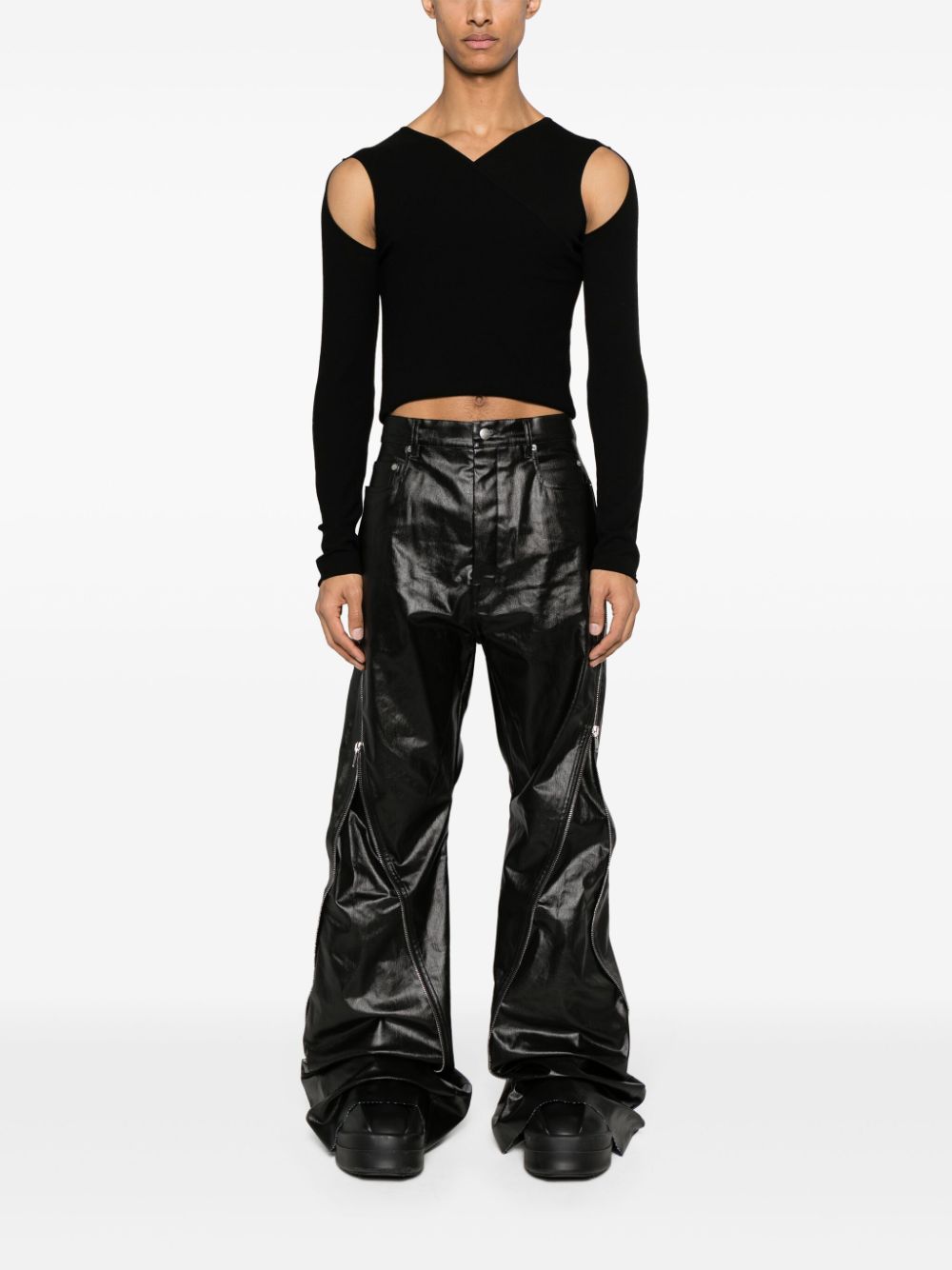 Rick Owens Ziggy Banana draped jumper - Black