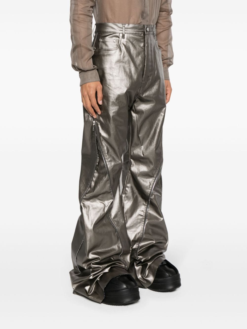 Shop Rick Owens Bolan Banana Bootcut Jeans In Grey