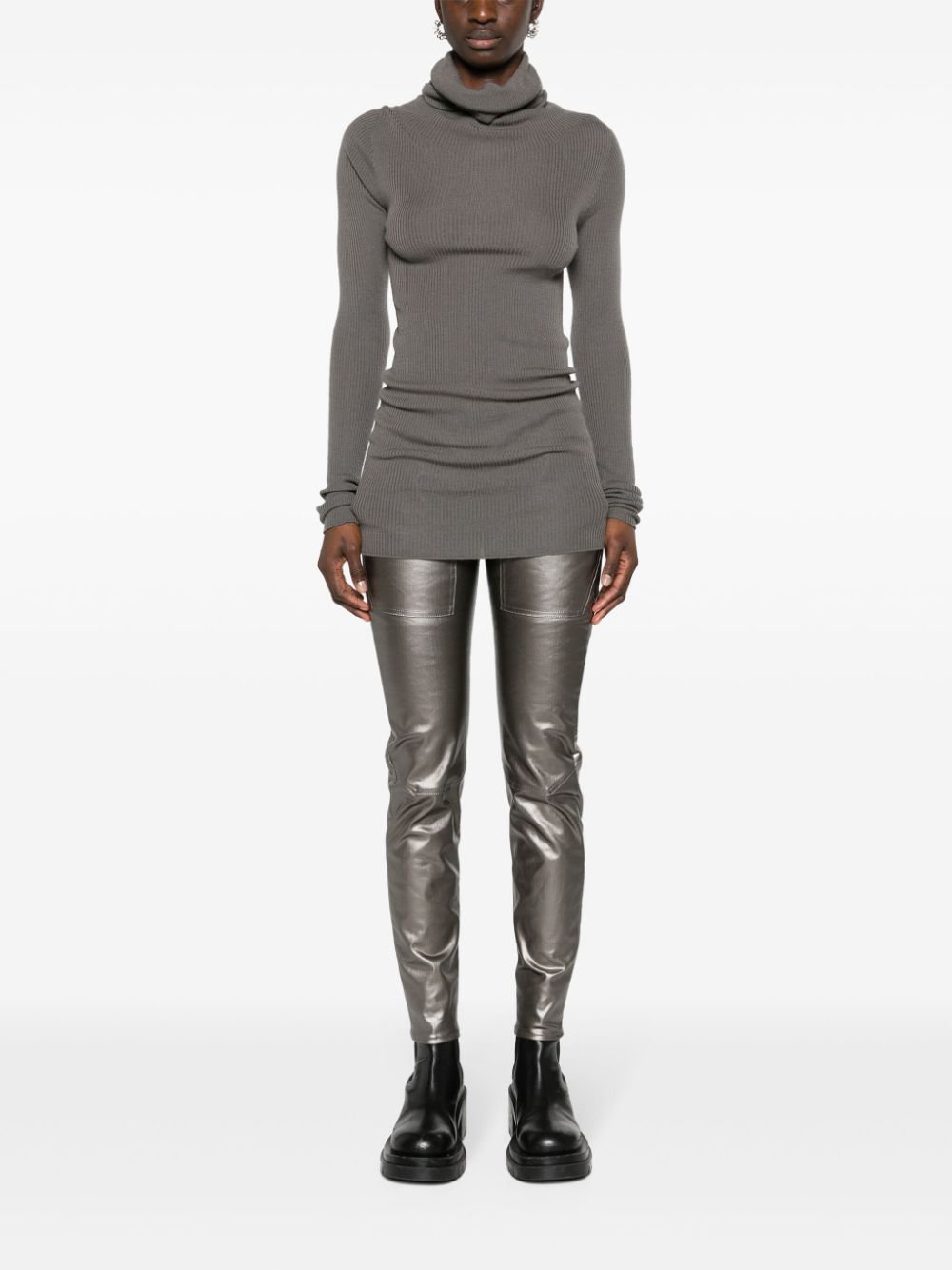 Image 2 of Rick Owens slim-cut stretch-cotton trousers