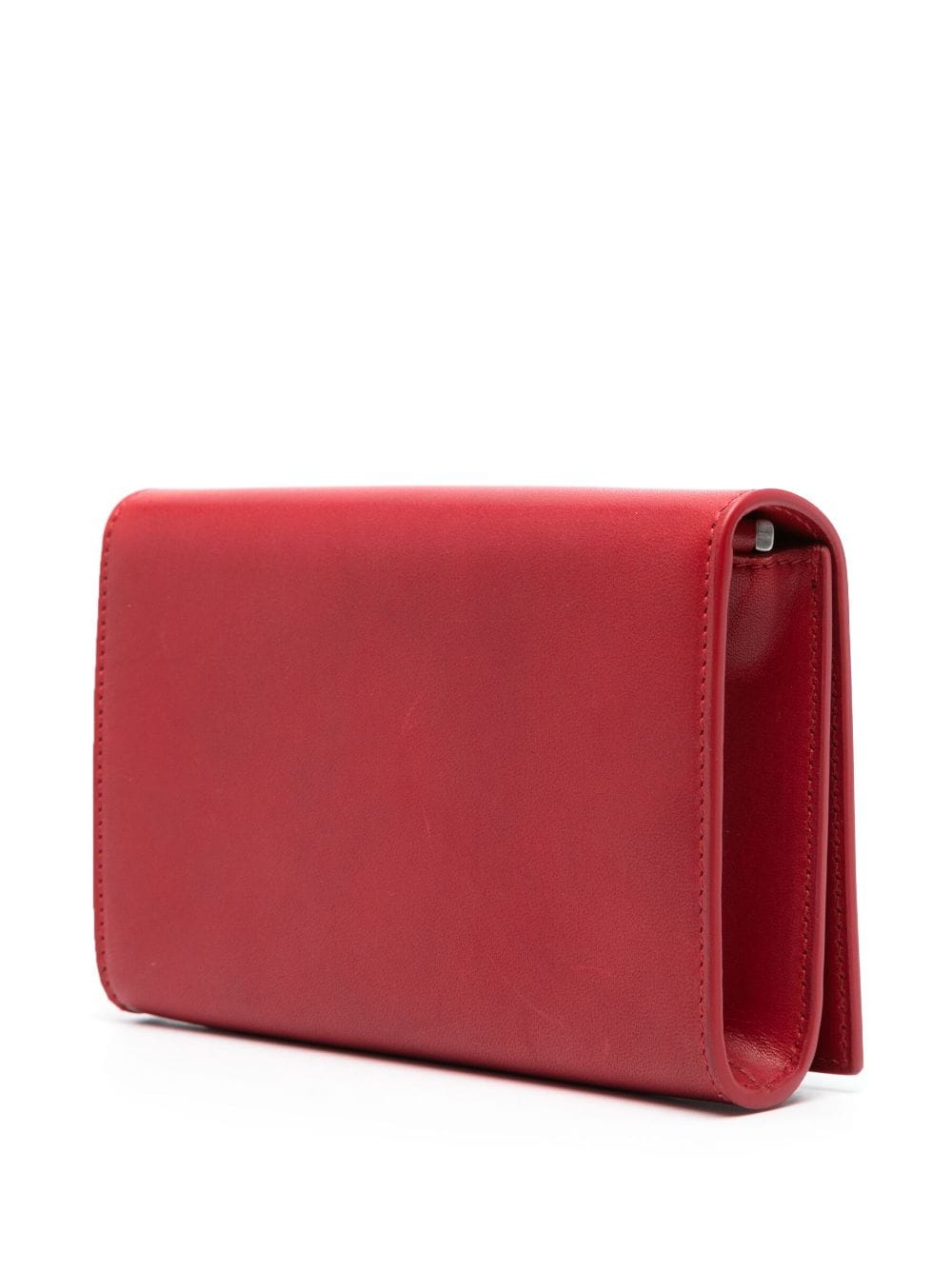 Shop Rick Owens Griffin Leather Clutch Bag In 红色