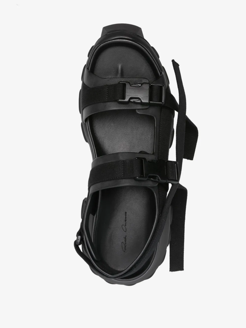 Rick Owens Tractor Chunky Leather Sandals | Black | FARFETCH display picture 3