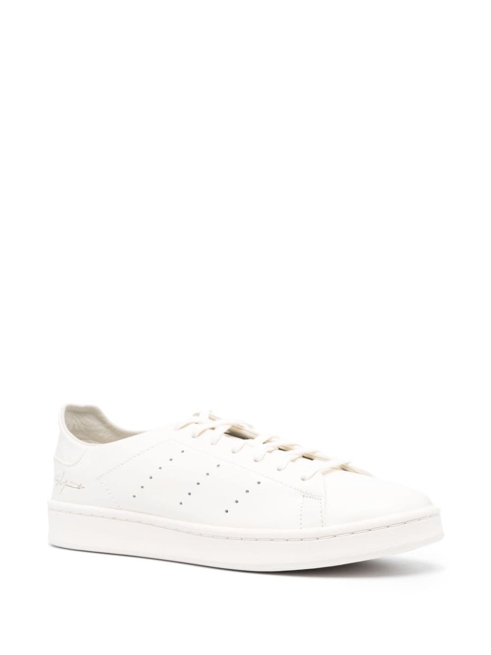 Shop Y-3 Stan Smith Leather Sneakers In Weiss