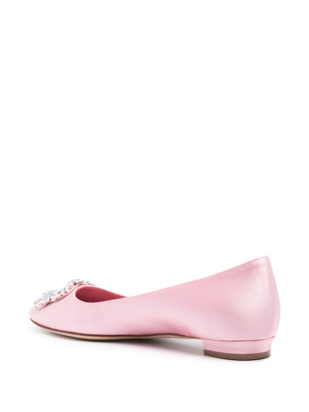 Shop Manolo Blahnik Hangisi Ballerina Shoes In Pink