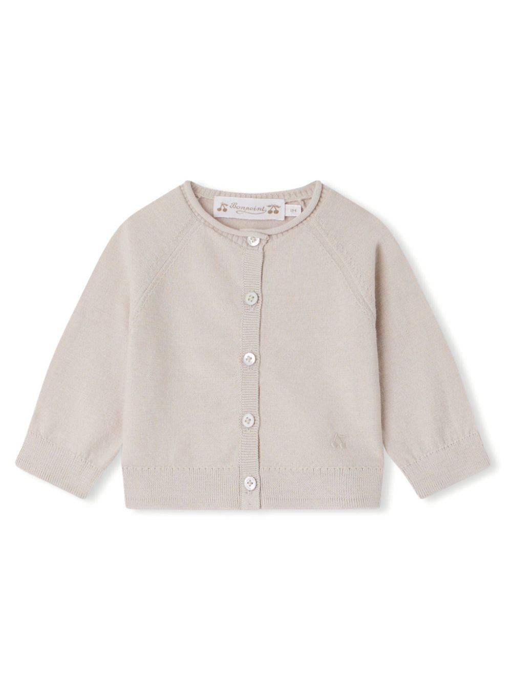Bonpoint Babies' Fadi Fine-knit Cotton Cardigan In 中性色
