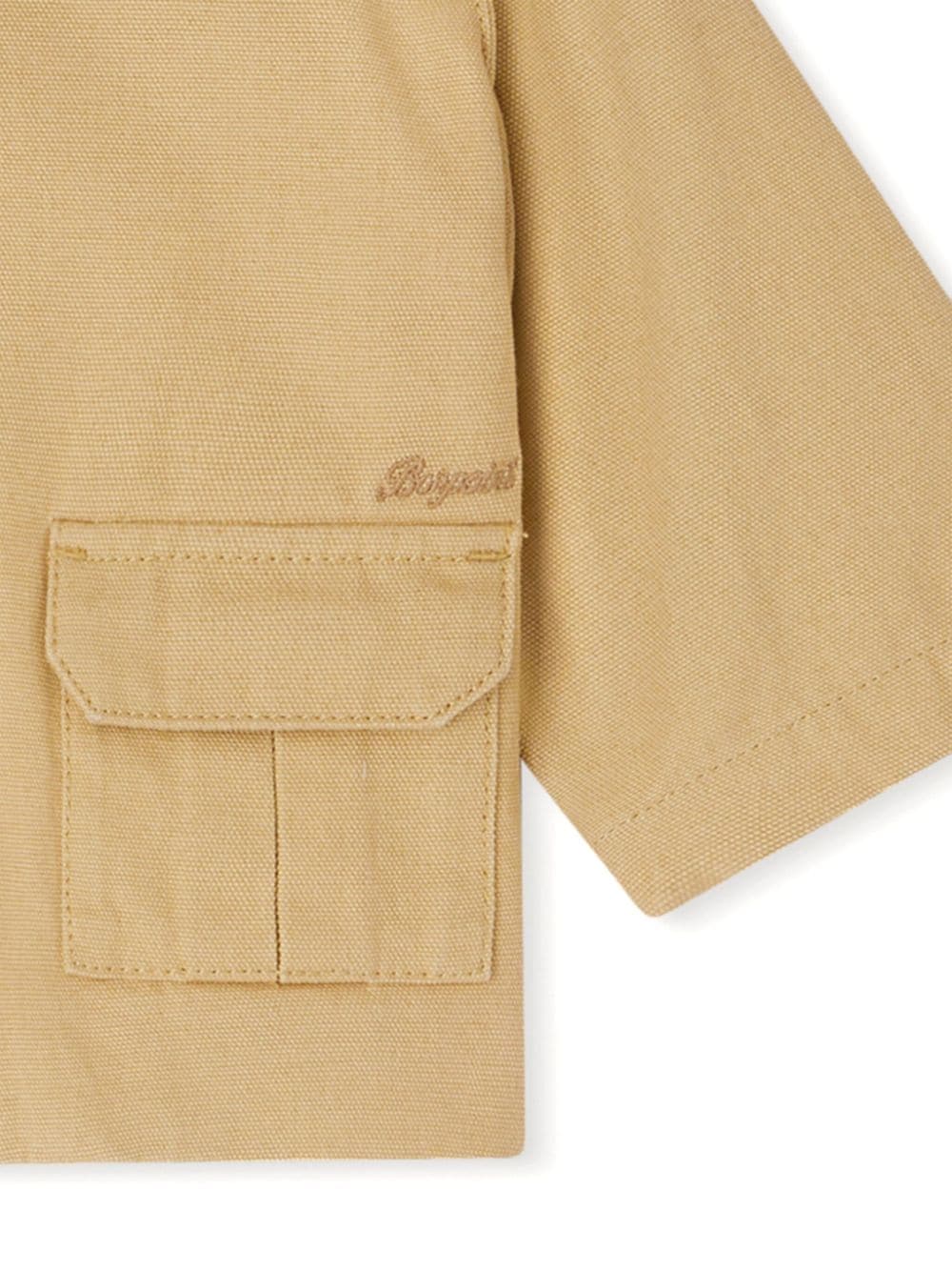 Shop Bonpoint Franklin Hooded Cotton Coat In Neutrals