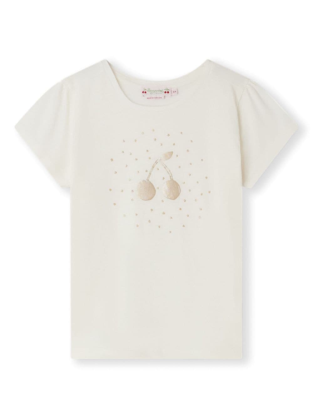 Bonpoint T-shirt met kersenprint Wit
