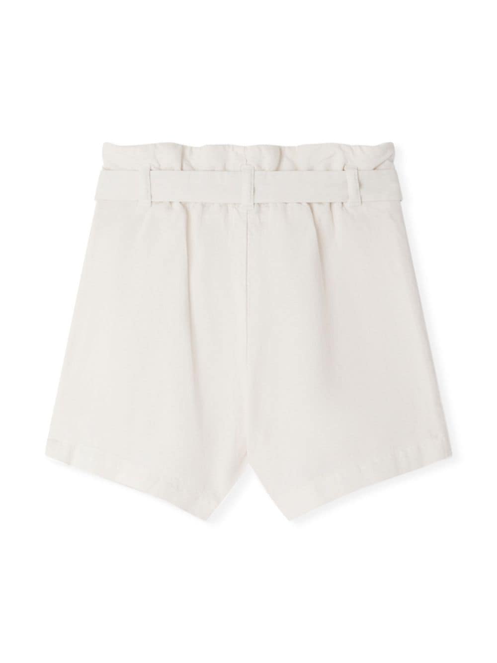Shop Bonpoint Nath Belted Bermuda Shorts In White