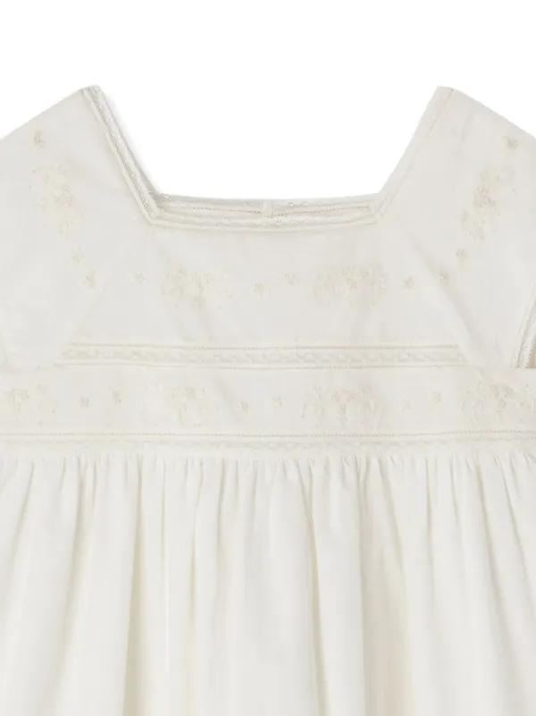 Bonpoint Framboise Cotton Dress White FARFETCH IN