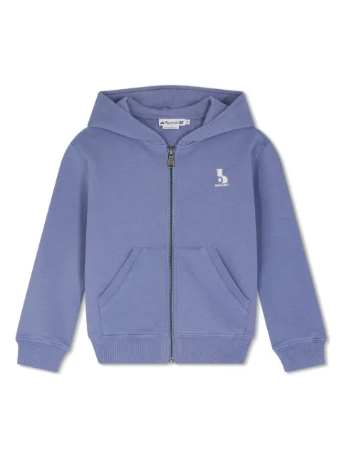 Bonpoint logo-embroidered zip-up hoodie