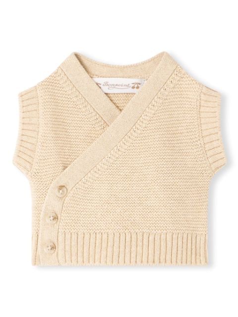 Bonpoint Foe marl-knit babygrow set