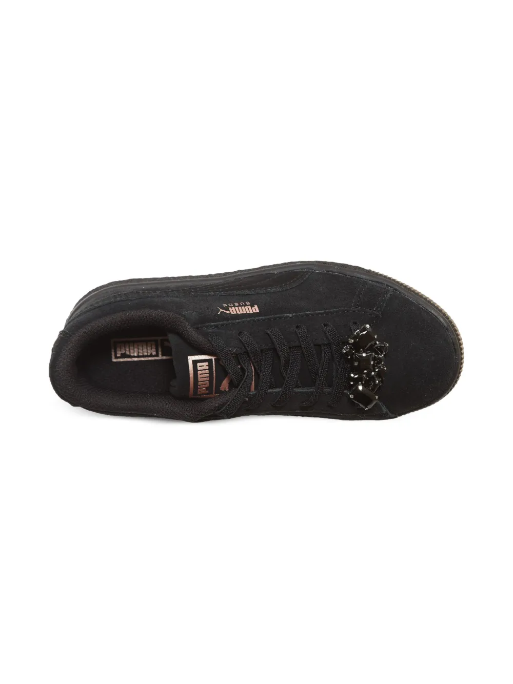 Puma Kids suede jewel AC sneakers Black