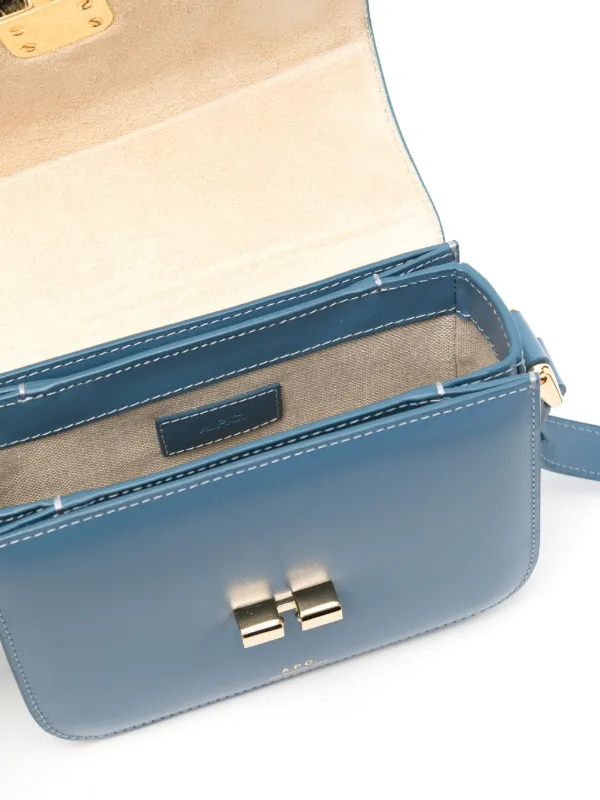 A.P.C. Mini Grace Shoulder Bag | Blue | FARFETCH