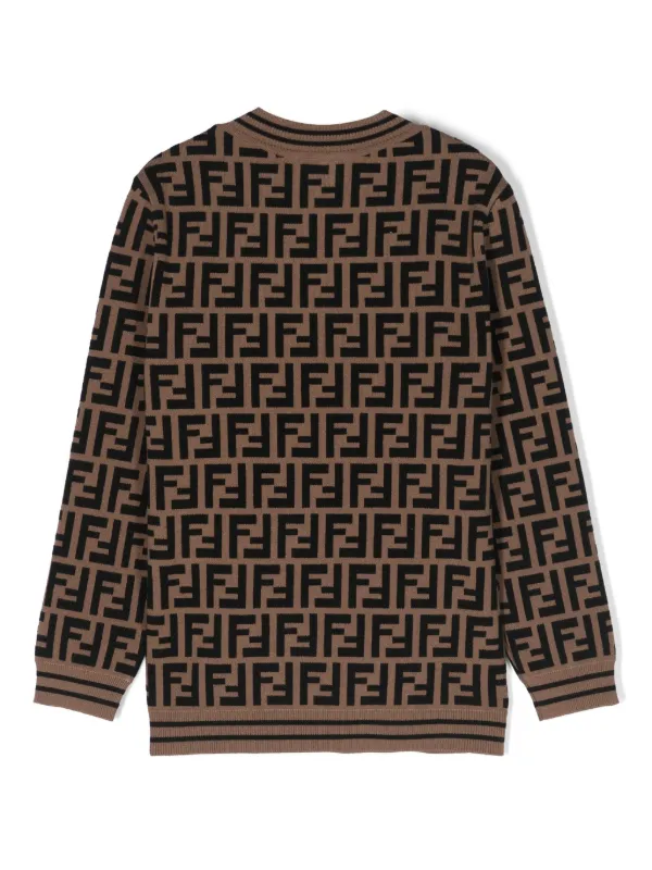Fendi Kids モノグラム セーター | ブラウン | FARFETCH JP