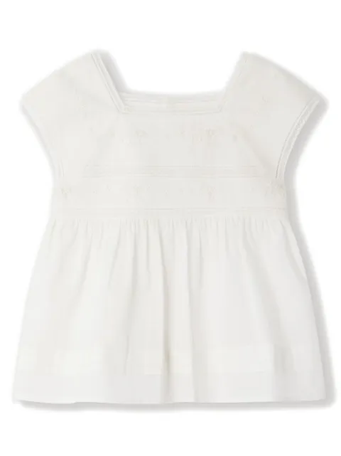 Bonpoint button-fastening cotton blouse