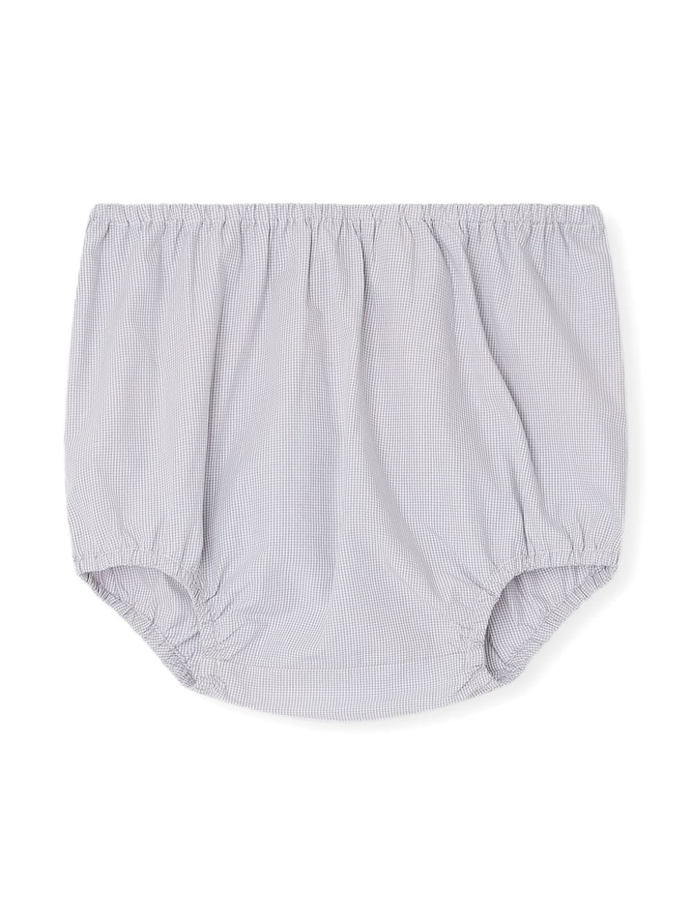 Bonpoint Babies' Aki Check-print Cotton Bloomers In Grey