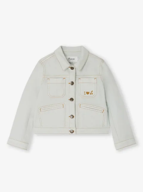 Bonpoint decorative-stitching denim jacket