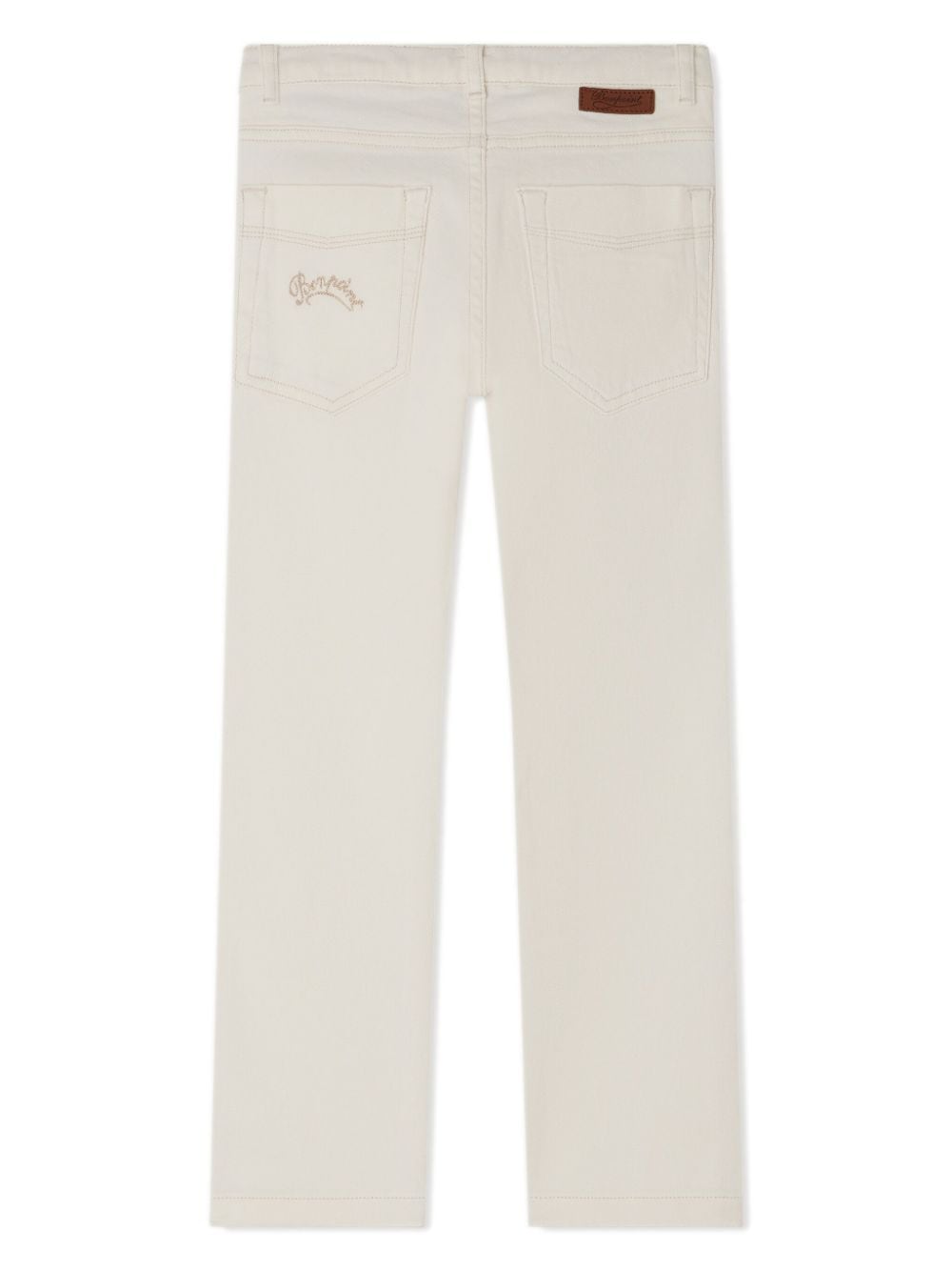 Shop Bonpoint Dewey Straight-leg Jeans In Neutrals