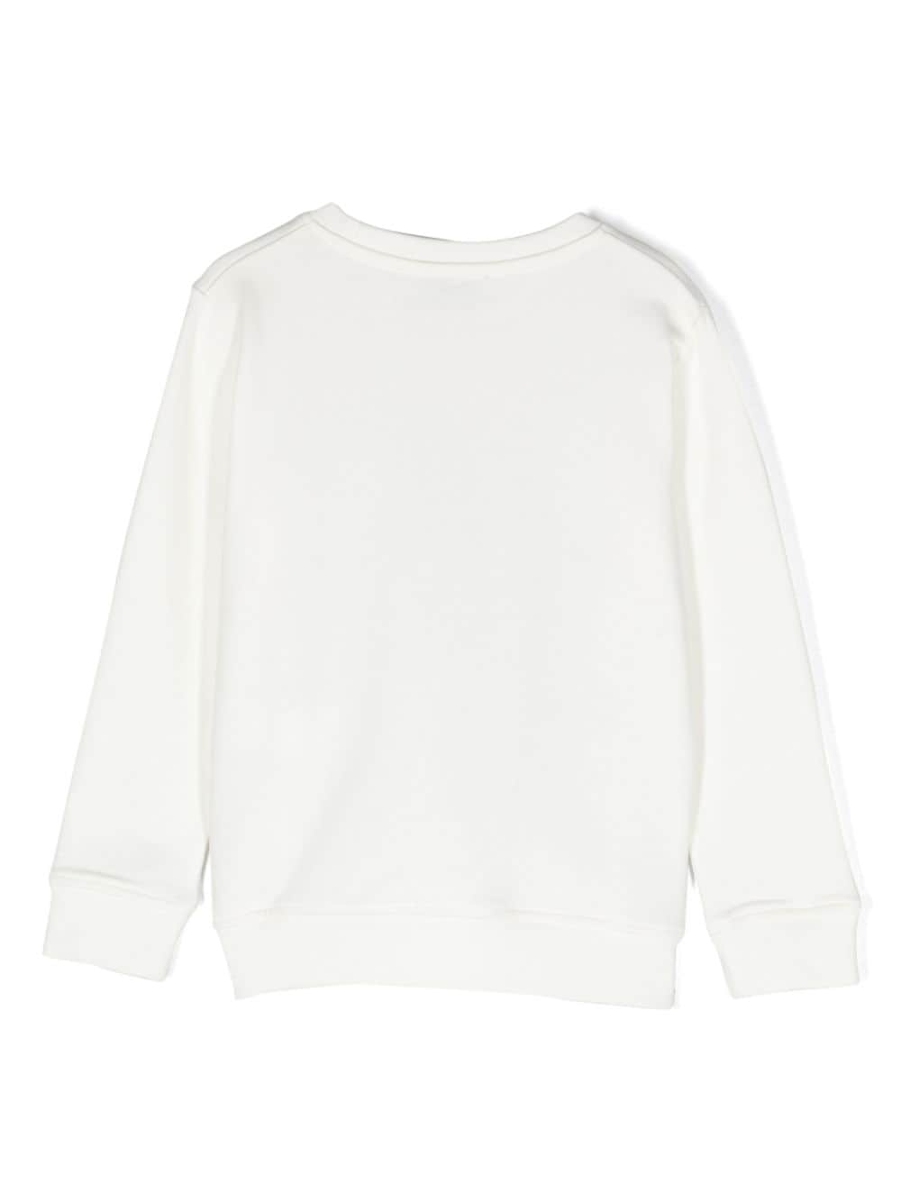 Shop Stella Mccartney Shark-print Cotton Sweatshirt In White