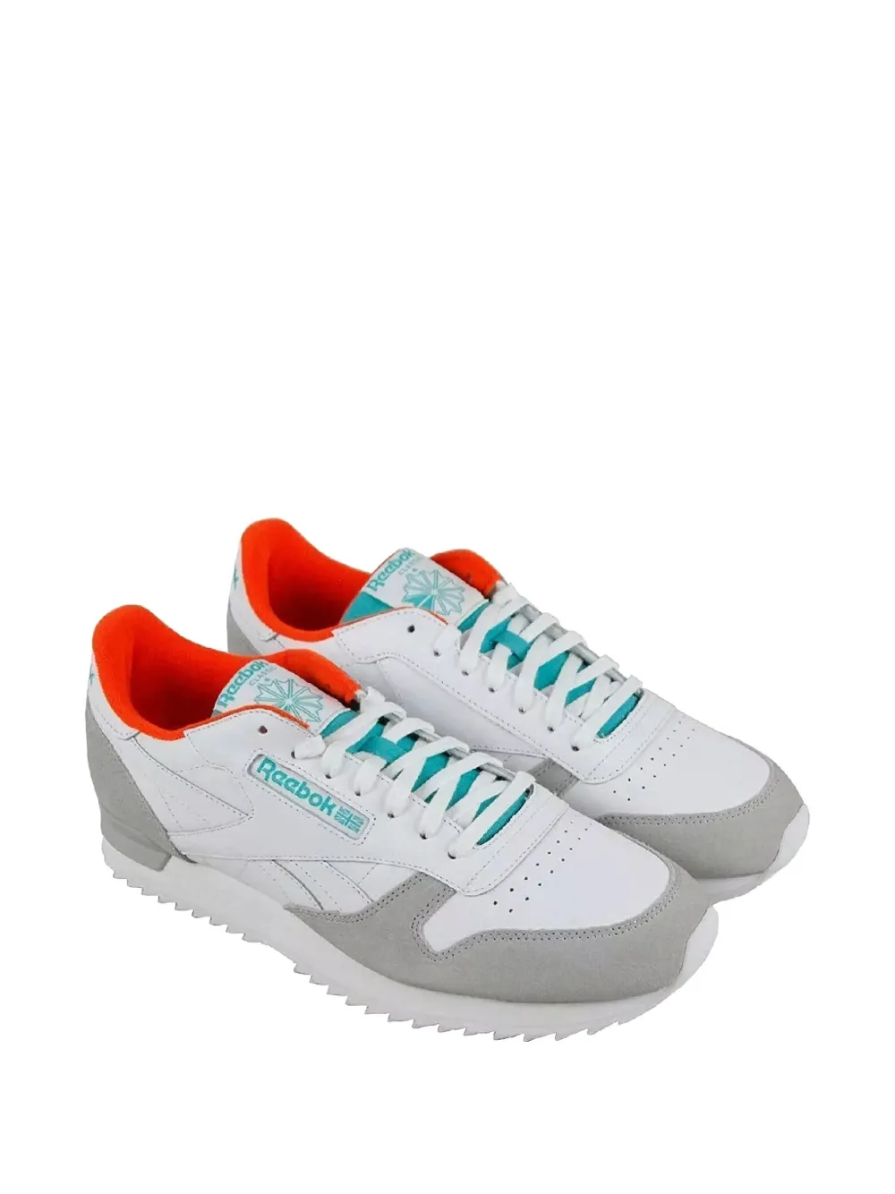 Reebok Leather Ripple Clip Sneakers In White