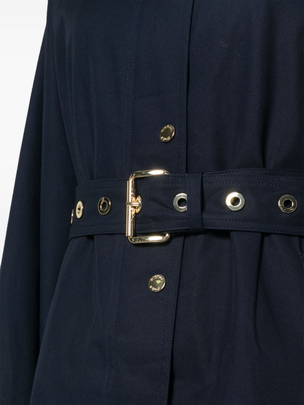 Shop Michael Michael Kors Mid-length Trench Coat In Blue