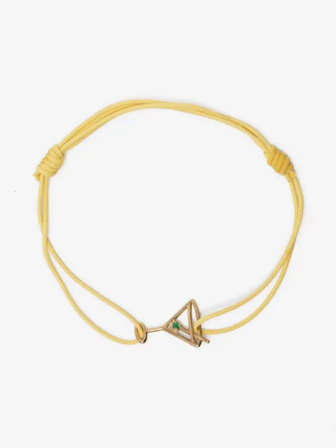 Aliita bracelet en or 9ct serti d'émeraudes
