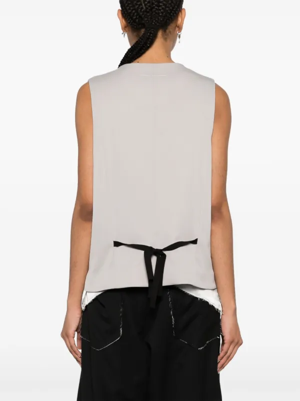MM6 Maison Margiela Vネック ベスト | グレー | FARFETCH JP MM6 Maison Margiela Vネック ベスト | グレー | FARFETCH JP