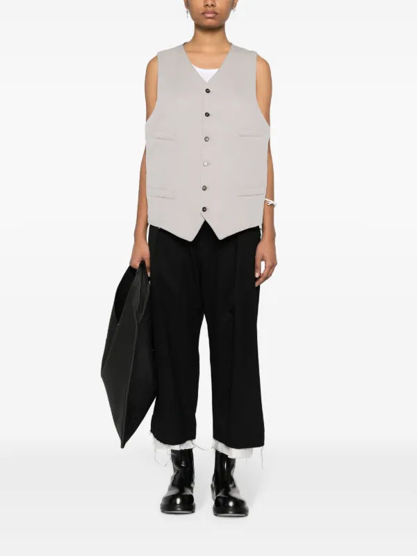 MM6 Maison Margiela Vネック ベスト | グレー | FARFETCH JP MM6 Maison Margiela Vネック ベスト | グレー | FARFETCH JP