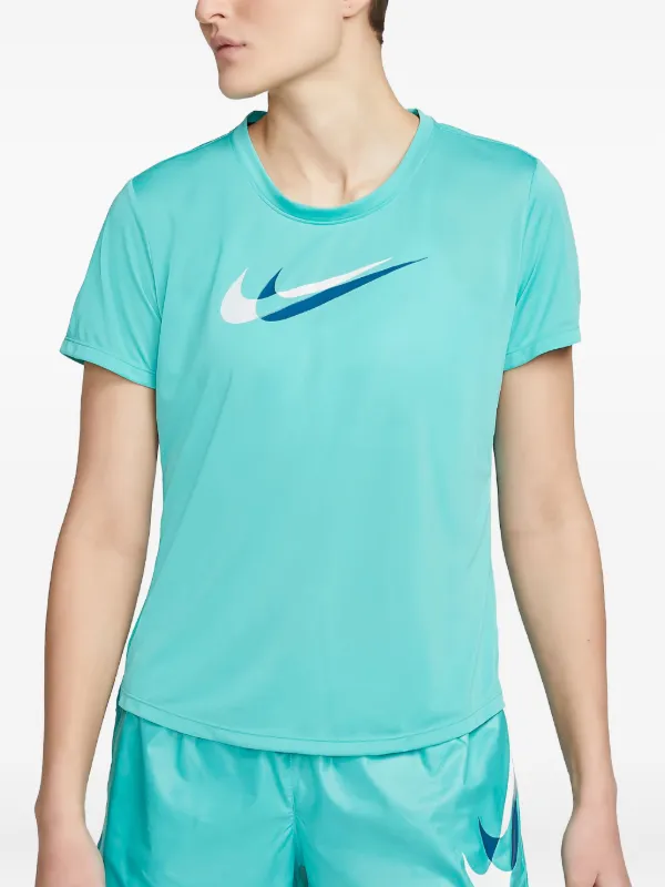 blue nike swoosh shirt
