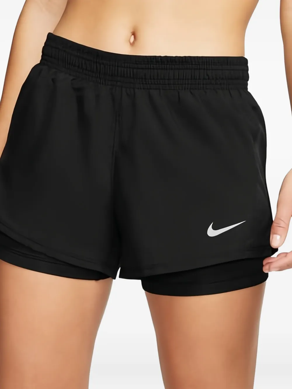 Nike 10k 2-in-1 Running Shorts In Black