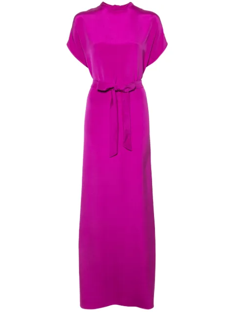 JEAN-LOUIS SABAJI tied-waist short-sleeve maxi dress