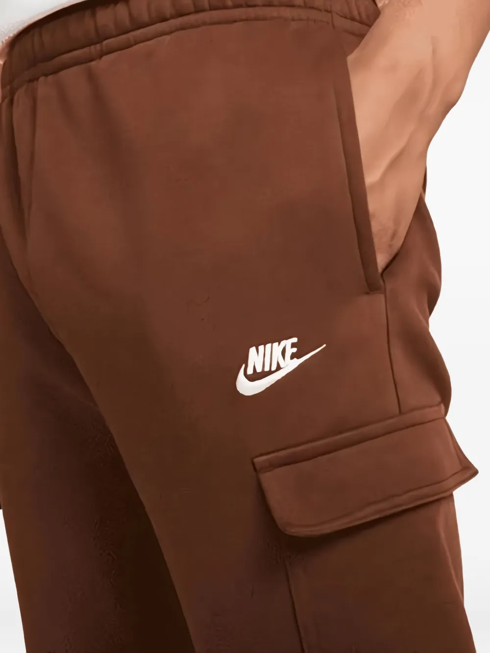 Nike Men's Club Fleece Cargo Pants In Brown