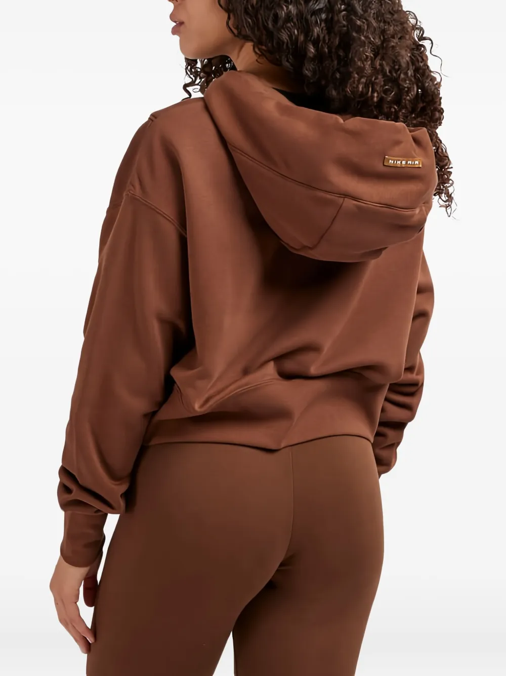 Nike Fleece hoodie met rits Bruin