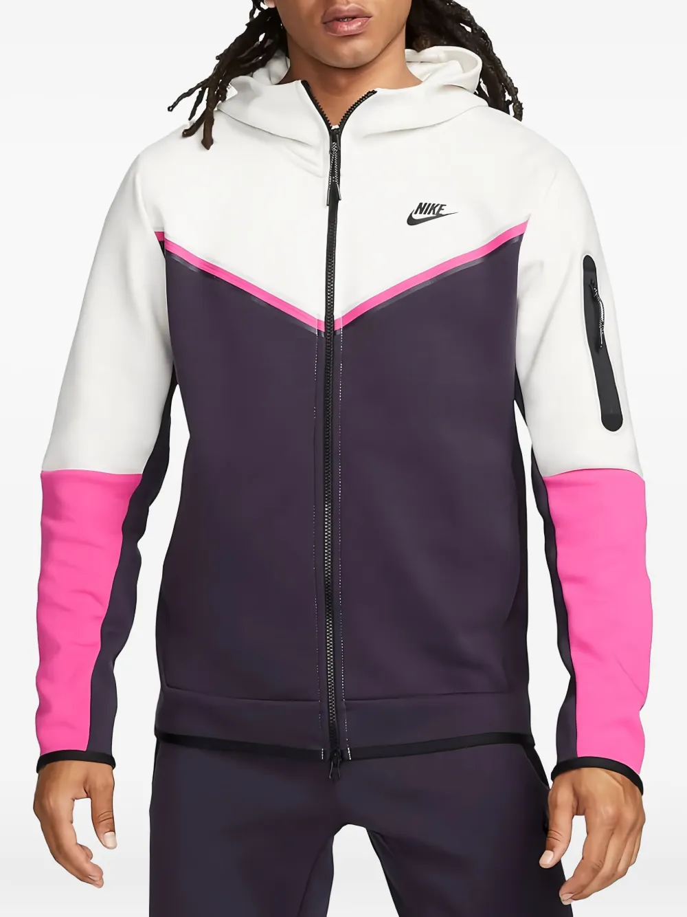 Nike hooded fleece jacket | Purple | Image 1
