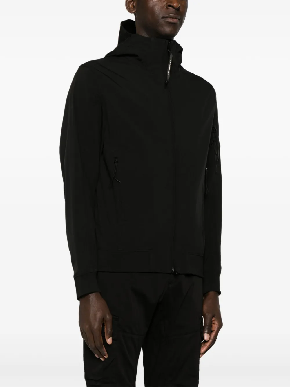 C.p. Company Kapuzenjacke Mit Linsen-detail In Schwarz