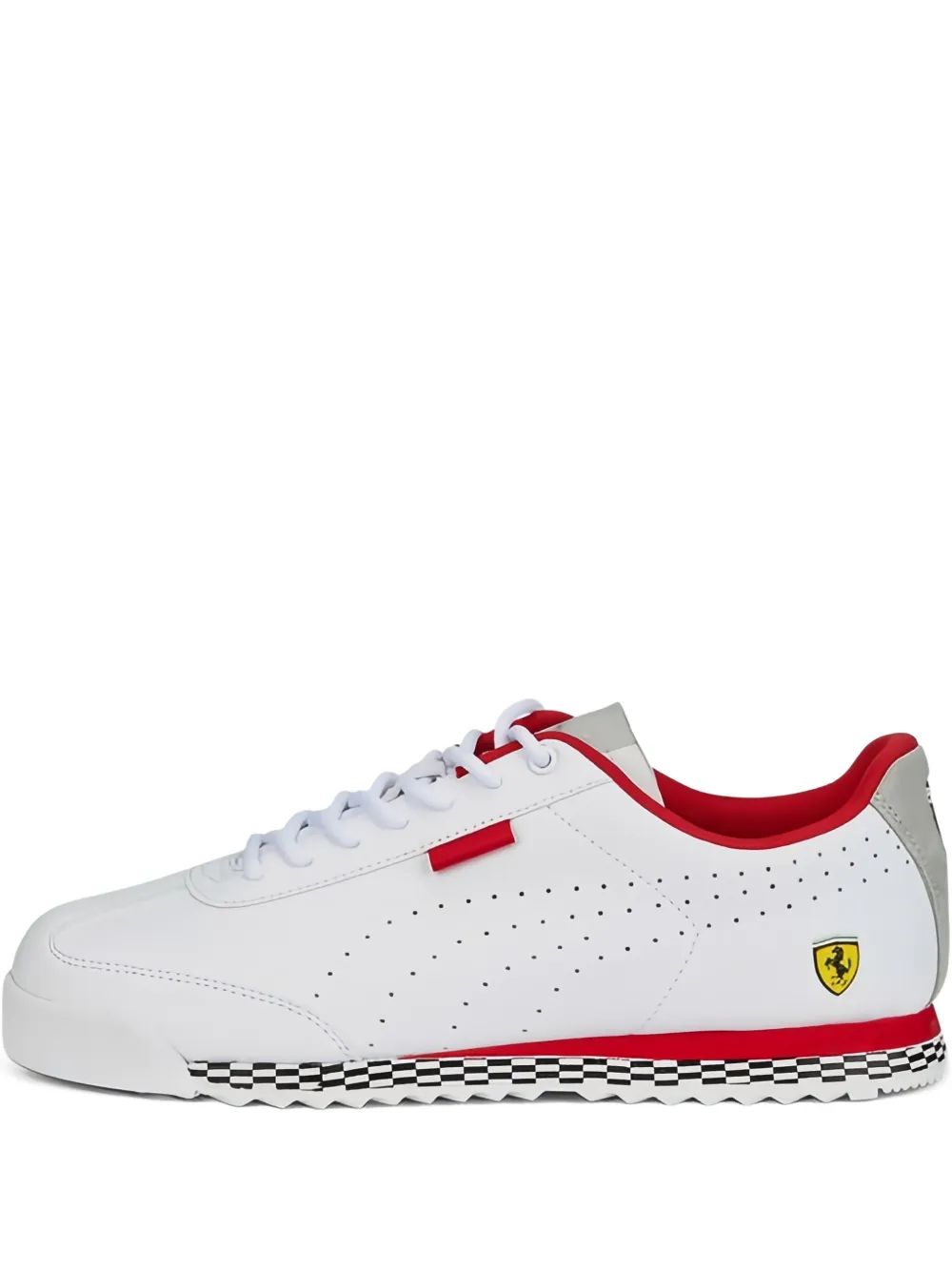 PUMA x Ferrari Roma perforated "White Red" sneakers