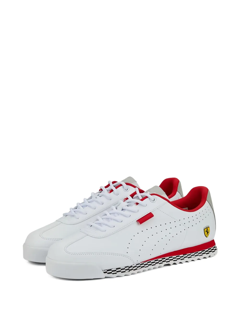 PUMA x Ferrari Roma perforated "White Red" sneakers