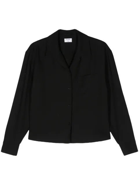 Filippa K crepe cropped lyocell shirt