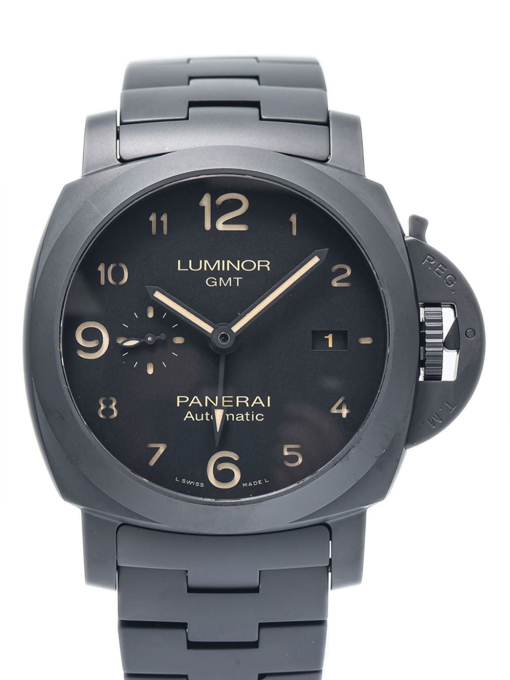Panerai Pre-owned Luminor GMT 44mm horloge - Zwart
