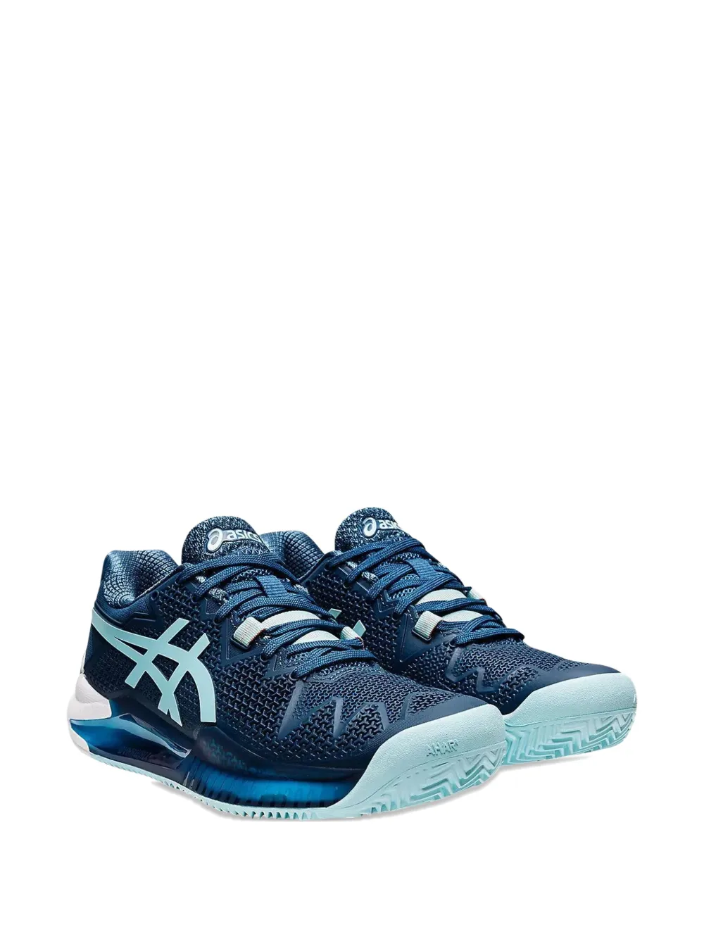 Asics Gel-resolution 8 Clay "light Indigo/clear Blue" Sneakers In Blue