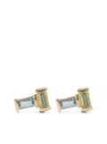 Aliita 18kt yellow gold Tu Y Yo peridot and aquamarine earring