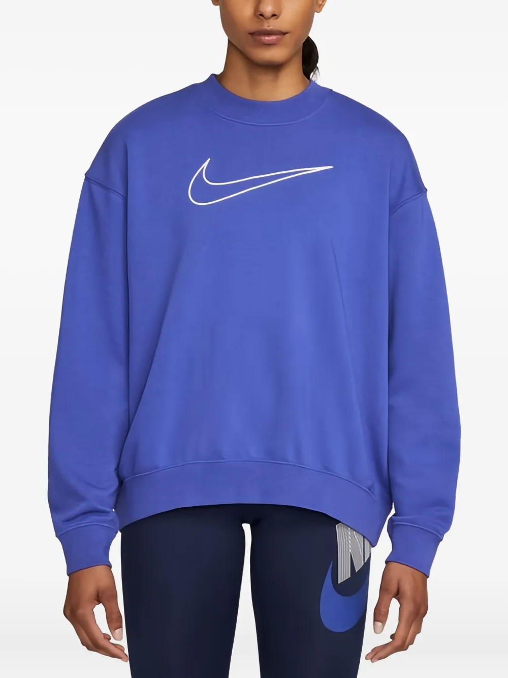 Nike graphic-print crew-neck sweatshirt | 紫色 | Image 1