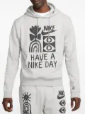 Nike graphic-print pullover hoodie - Grey