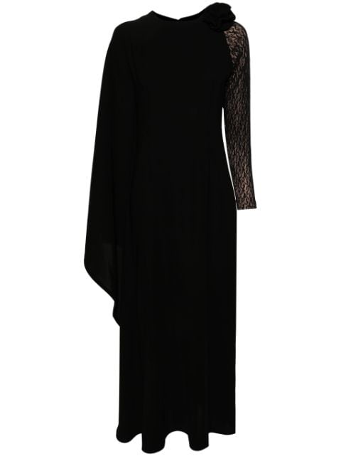 Rayane Bacha vestido largo con panel de encaje
