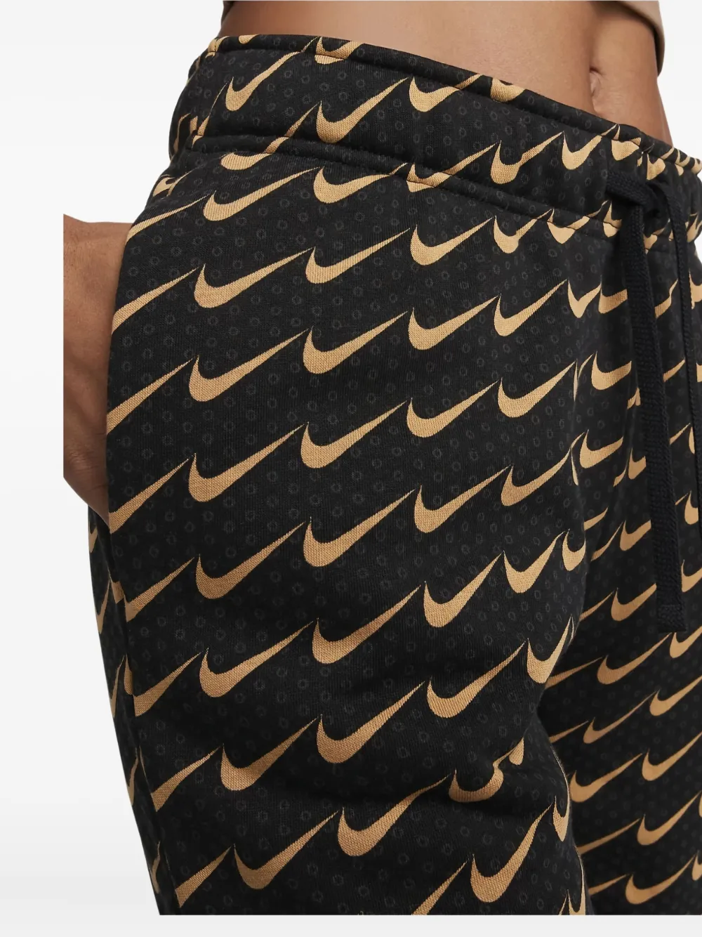 Nike Monogram Mid-rise Track Pants In Black