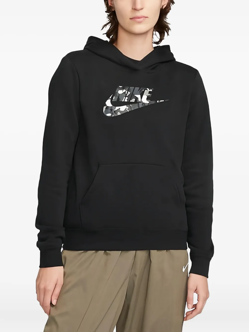 Nike camouflage-logo hoodie | Black | Image 1