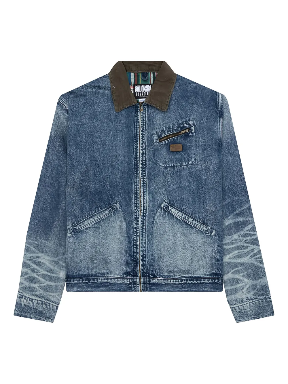Billionaire Boys Club astronaut-logo denim jacket Blauw