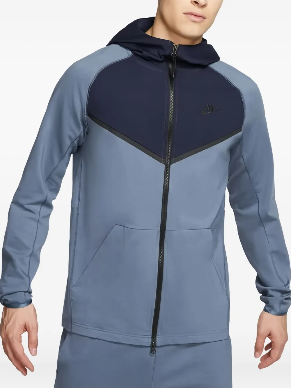 Nike Long-sleeves Full-zip Hoodie In Blue